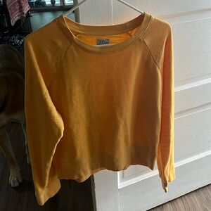 J Crew Yellow Long Sleeve Vintage Fleece